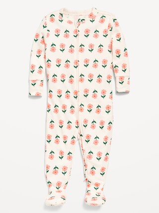 Snug-Fit 2 Way Zip Footed One-Piece for Baby | Old Navy (US)
