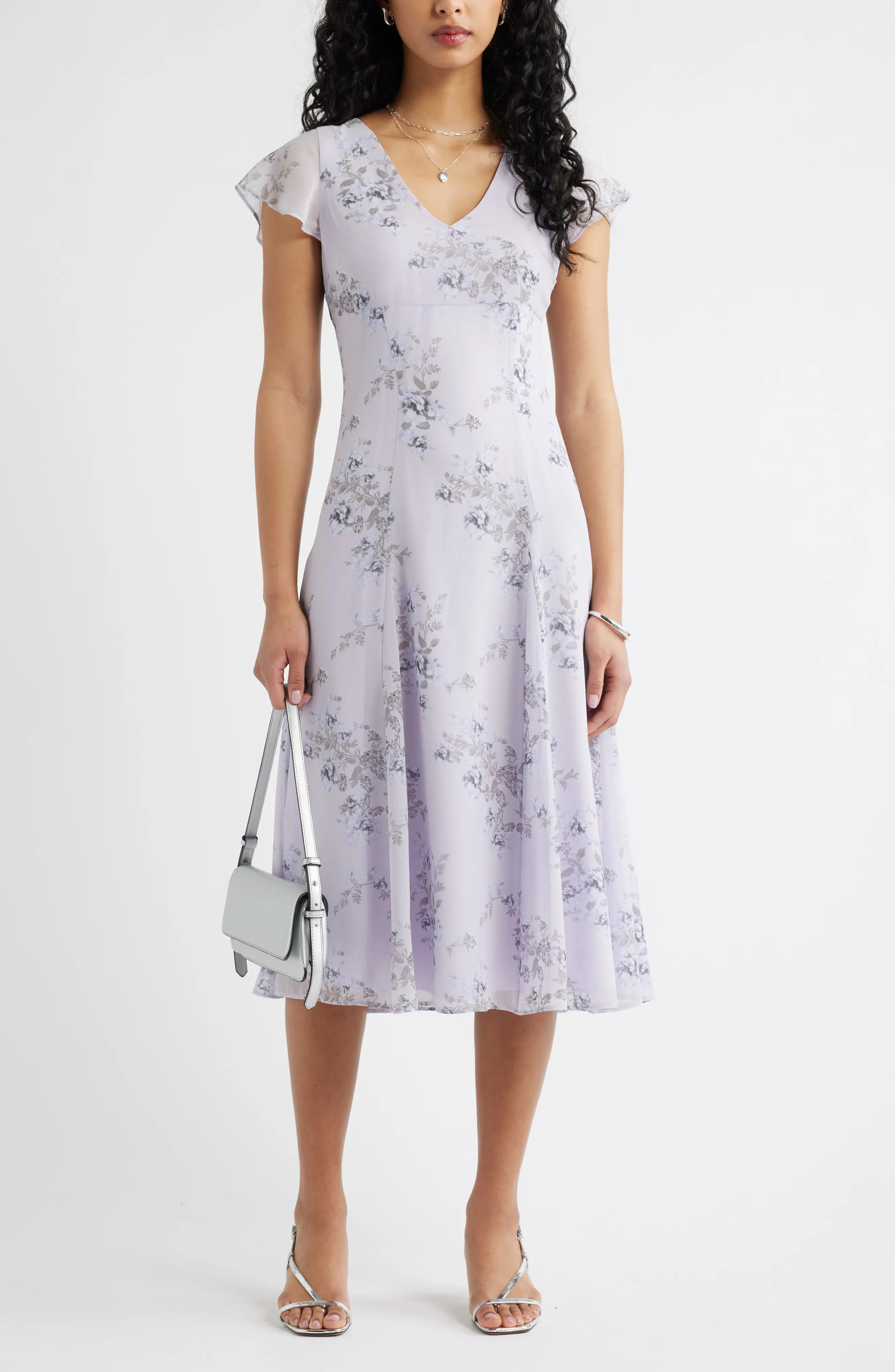 Short Sleeve Godet Pleat Dress (Women) | Nordstrom | Nordstrom