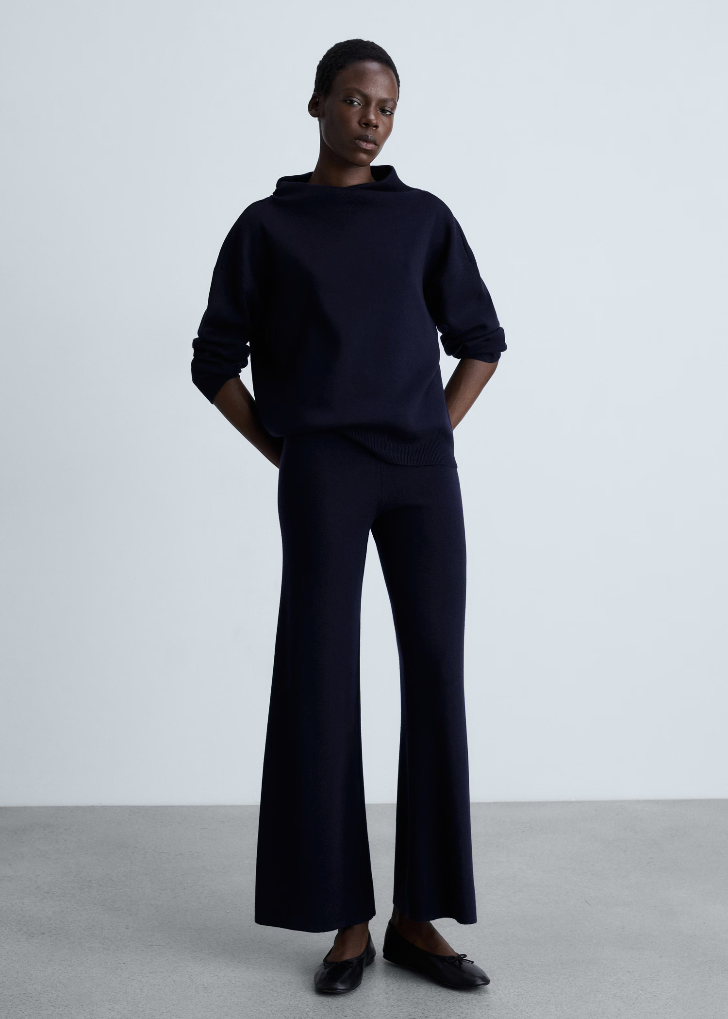 Straight knitted trousers - Women | MANGO United Kingdom | MANGO (UK)