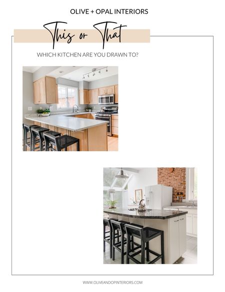 Do you prefer these black cane barstools in a Kitchen with white or light wood cabinets?
.
.
.
Black Cane Barstool
Light & Bright
White Kitchen 
Light Wood
Modern
Transitional 


#LTKhome #LTKbeauty #LTKstyletip