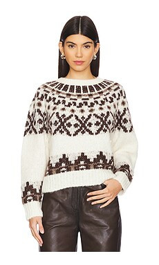 FRAME Fairisle Sweater in Cream Multi from Revolve.com | Revolve Clothing (Global)