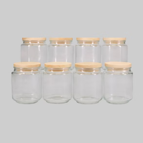 8ct Mini Jar with Wood Lid - Bullseye's Playground™ | Target
