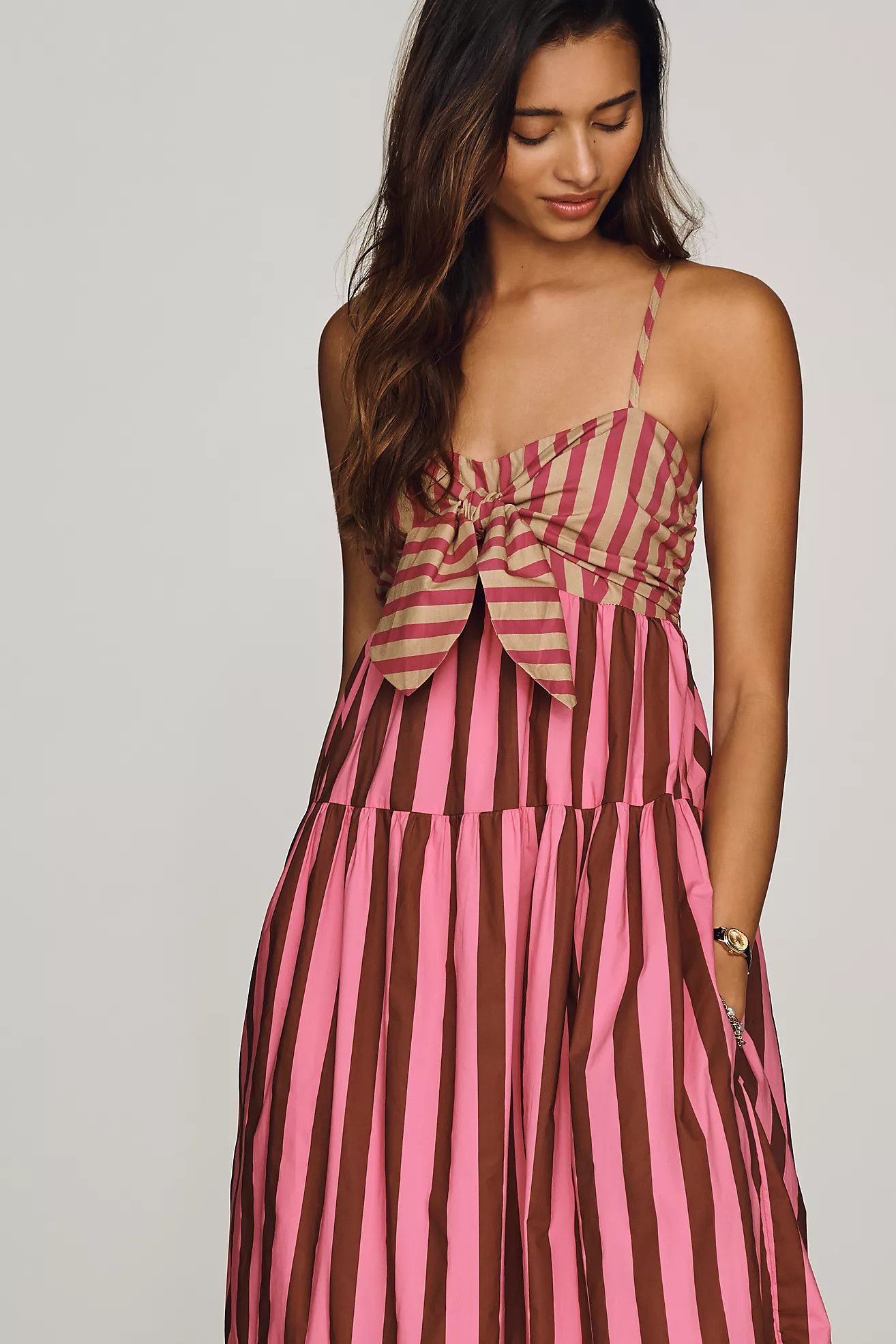 English Factory Cotton Tiered Midi Dress | Anthropologie (US)