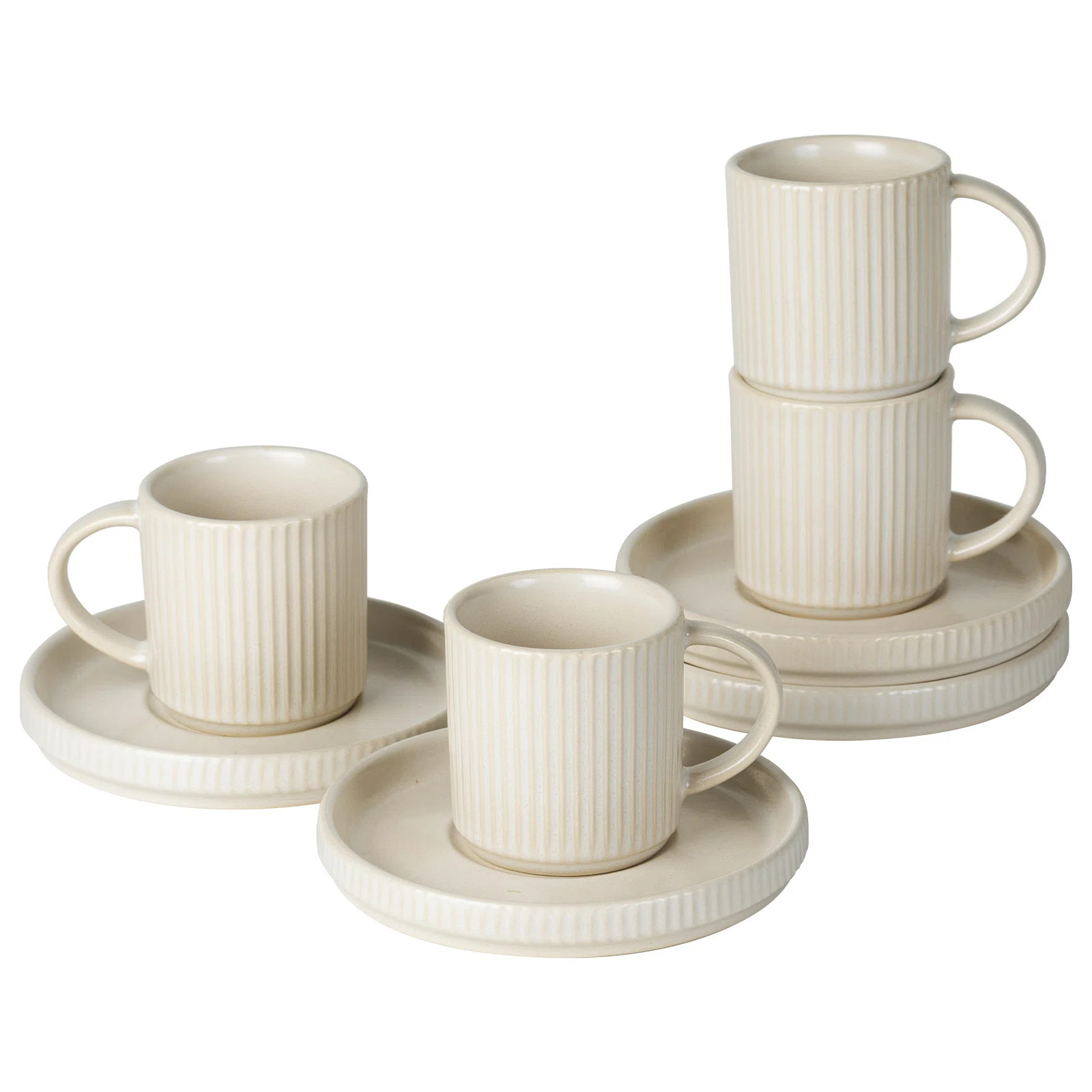 Famiware Stoneware 3oz Espresso Cup & Saucer Set (Set of 4) & Reviews | Wayfair | Wayfair North America