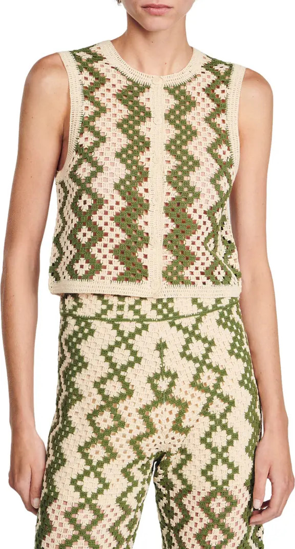 Henrika Sleeveless Crop Cardigan | Nordstrom