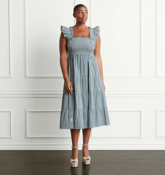 The Ellie Nap Dress - Emerald Gingham | Hill House Home