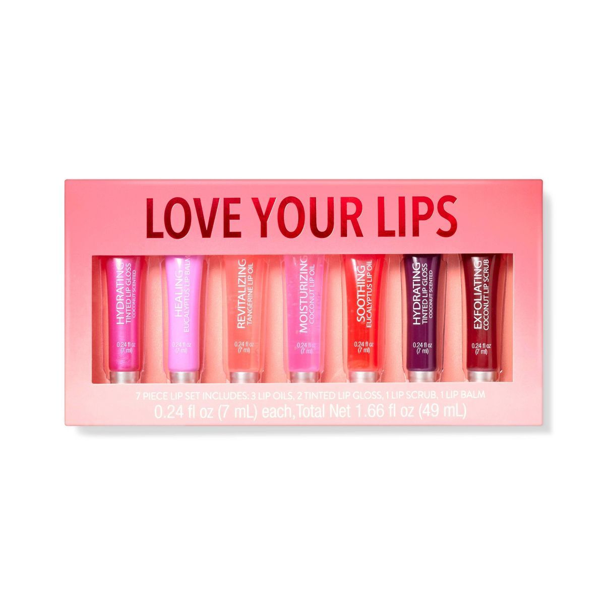Love Your Lips Juicy Tube Lip Gloss Gift Set - 1.65 fl oz/7ct | Target