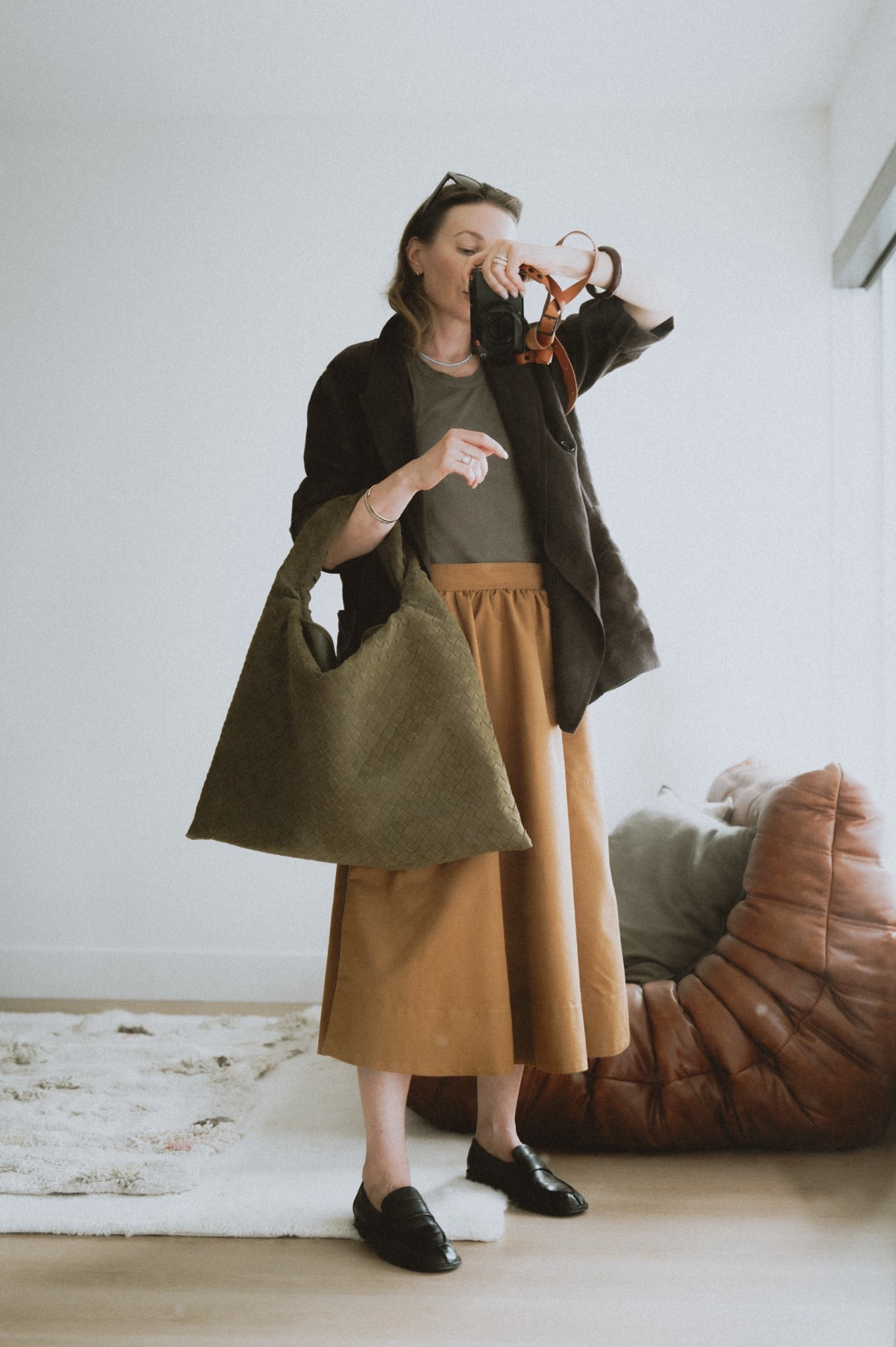 OOTD: A-line skirt, suede hobo bag + soft loafers + linen blazer. 

#LTKStyleTip #LTKSeasonal #LTKWorkwear