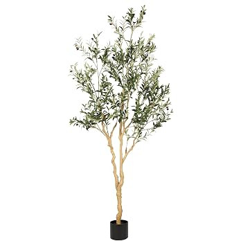 Faux Olive Tree 7ft - Realistic Tall Olive Trees Artificial Indoor - Large Fake Olive Tree with N... | Amazon (US)