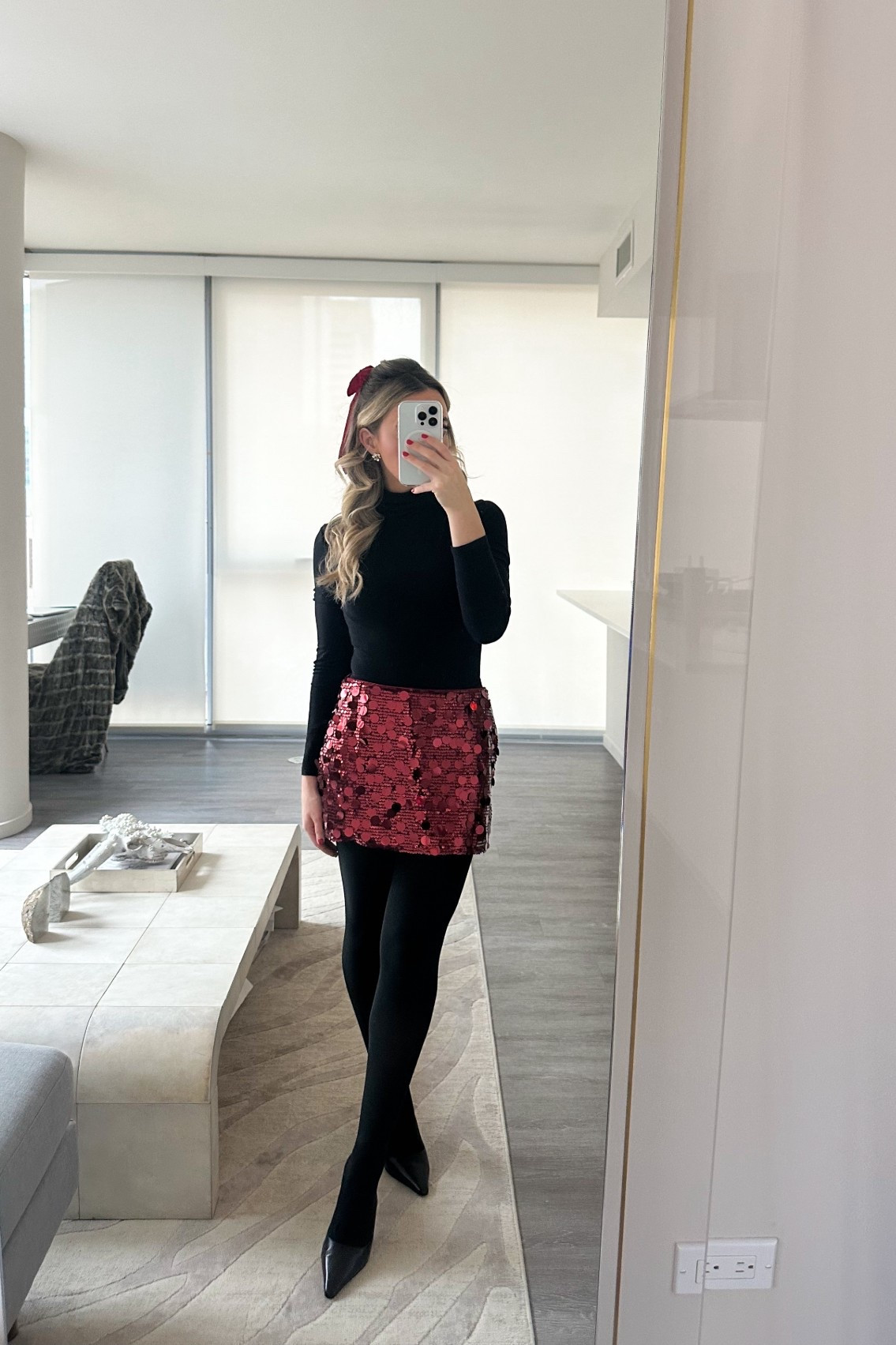 Holiday Party Outift 
If platforms aren’t your vibe from the previous post - I wanted to show this look styled with a low heel slingback 

Ootd style fashion, clean beauty, holiday outfit, Christmas outfit, holiday party, target fashion, sequin skirt, hair bow, New Year’s Eve look, party outfit, winter fashion, women’s outfit, going out look

#LTKHoliday #LTKootd #LTKgrwm