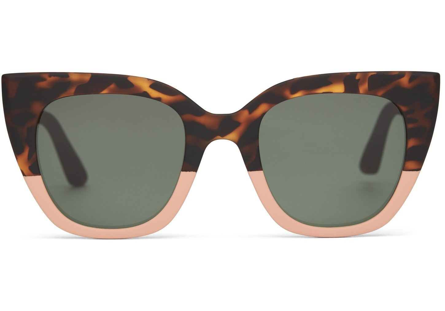 TOMS Brown/Pink Women's TRAVELER Sydney Matte Blonde Coral Tortoise Sunglasses | TOMS (US)