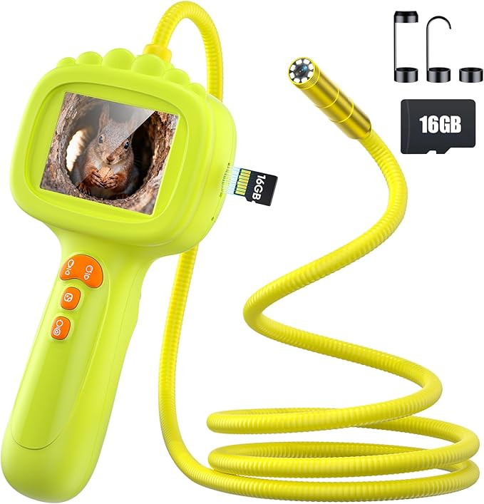IWOBAC 2.6FT Borescope Snake Camera Toy with Light & 16GB SD Card for Kids Science Educational ST... | Amazon (US)