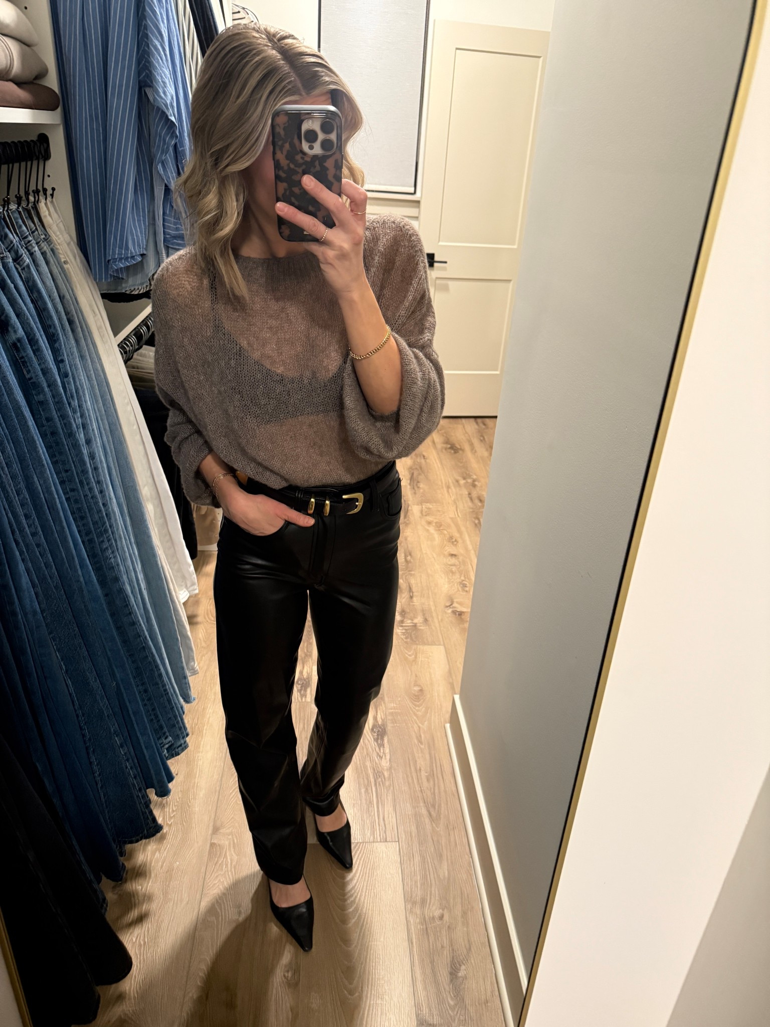 Wearing 26/regular leather pants, linked similar sweater, heels tts 

#LTKOver40 #LTKFindsUnder100 #LTKFindsUnder50