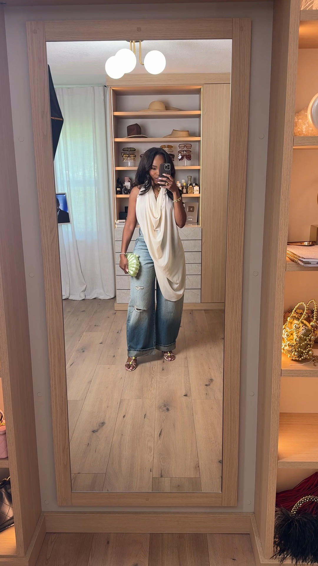 Scroll to shop this relaxed elevated denim look ✨

A draped top paired with wide-leg denim gives that effortless, put-together vibe while still feeling comfortable. These pieces can be styled multiple ways—from casual daytime to chic evenings—keeping your cost per wear low and making it a smart long-term wardrobe staple.

Perfect for brunch, casual outings, travel days, and weekend plans.

📏 Measurements: 5’4”, 140 lbs, 34D bust, 27” waist, 40” hips

Follow me on Instagram and YouTube @kirasfashionfinds

#LTKootd #LTKMothersDay #LTKvlog