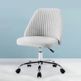 Home Office Chair Twill Fabric Ergonomic Desk Chair Computer Task Chair Vanity Chair | Overstock.... | Bed Bath & Beyond