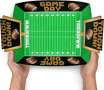 Gatherfun Football Party Supplies Kit for 36: Large Football Food Plates, Disposable Bowls,Nacho ... | Amazon (US)