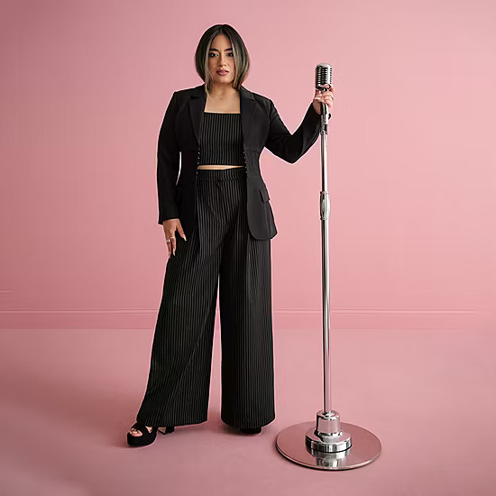 Bold Elements x Ally Brooke Womens Blazer, Color: Black Beauty - JCPenney | JCPenney