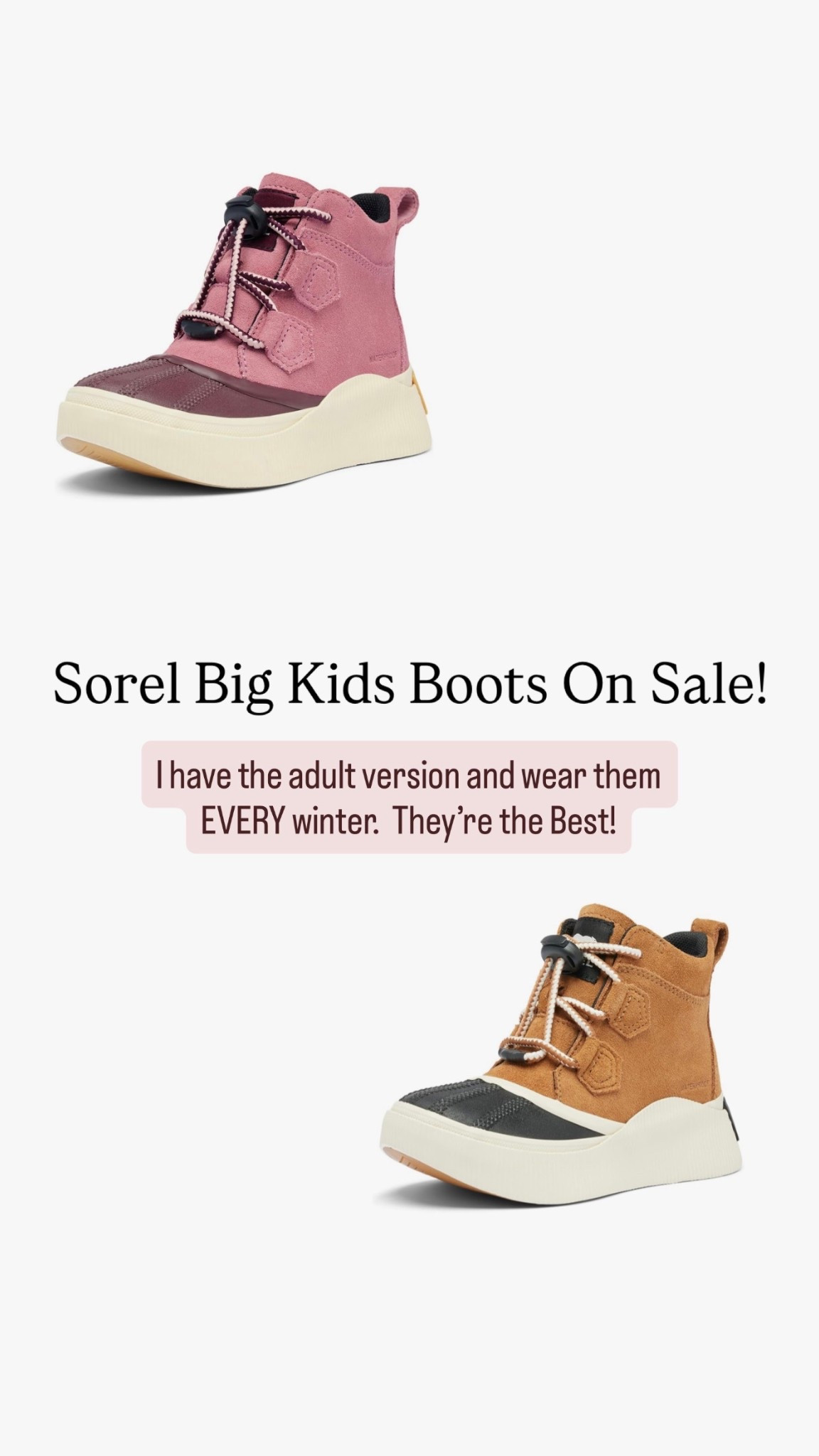 Sorel Boots are such a great option for winter!! 

Sorel / boots / kids boots / winter boots 

#LTKFindsUnder50 #LTKFindsUnder100 #LTKCyberWeek