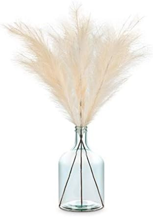 KuteDecor - 3 Stems 48" (4ft) Tall Faux Pampas Grass, Artificial Pampas, Fluffy Large Pampas - Ho... | Amazon (US)