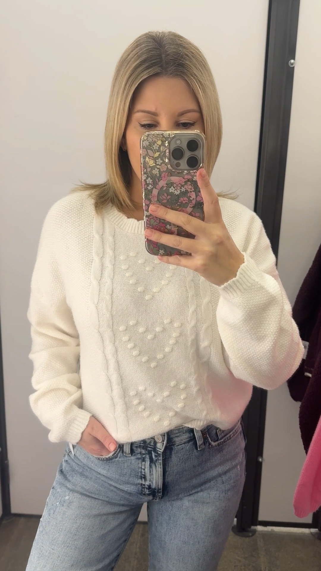 Cute Valentine’s Day sweater ❤️

Wearing size small in the sweater TTS.

Wearing size 4 in the jeans TTS.

Valentine’s Day outfit, heart sweater, denim, distressed jeans, ankle jeans, straight leg jeans, winter outfit, casual outfit, everyday outfit 

#LTKwinter #LTKcanada #LTKjeans