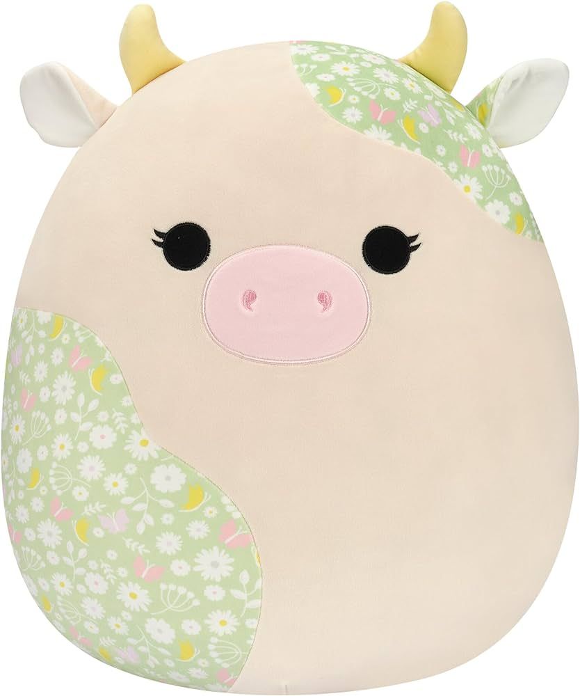 Squishmallows Original 16-Inch Ada Cream Cow with Green Floral Print Spots - Official Jazwares La... | Amazon (US)