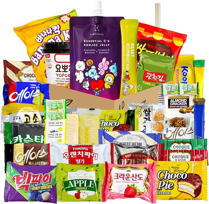 Korean Snack Box 38 Count - Variety of Individually Wrapped Korean Snacks with Chips, Sweets and ... | Amazon (US)