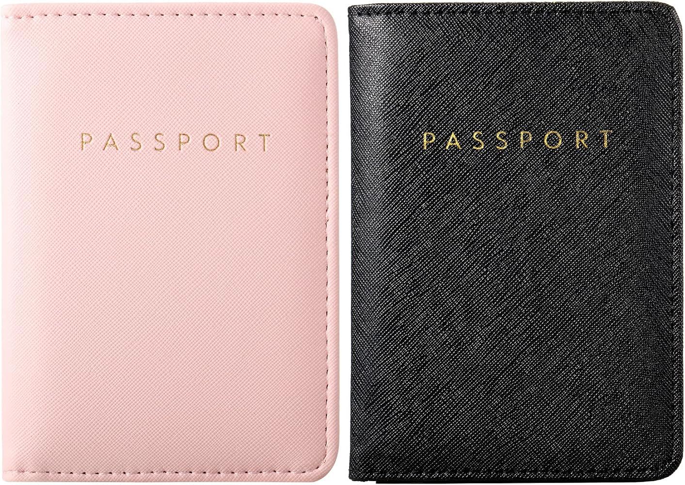 2 Pieces Bridal Passport Covers Holder Travel Wallet Passport Case | Amazon (US)