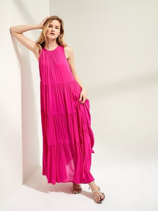 Tiered Midi Dress | Banana Republic (US)