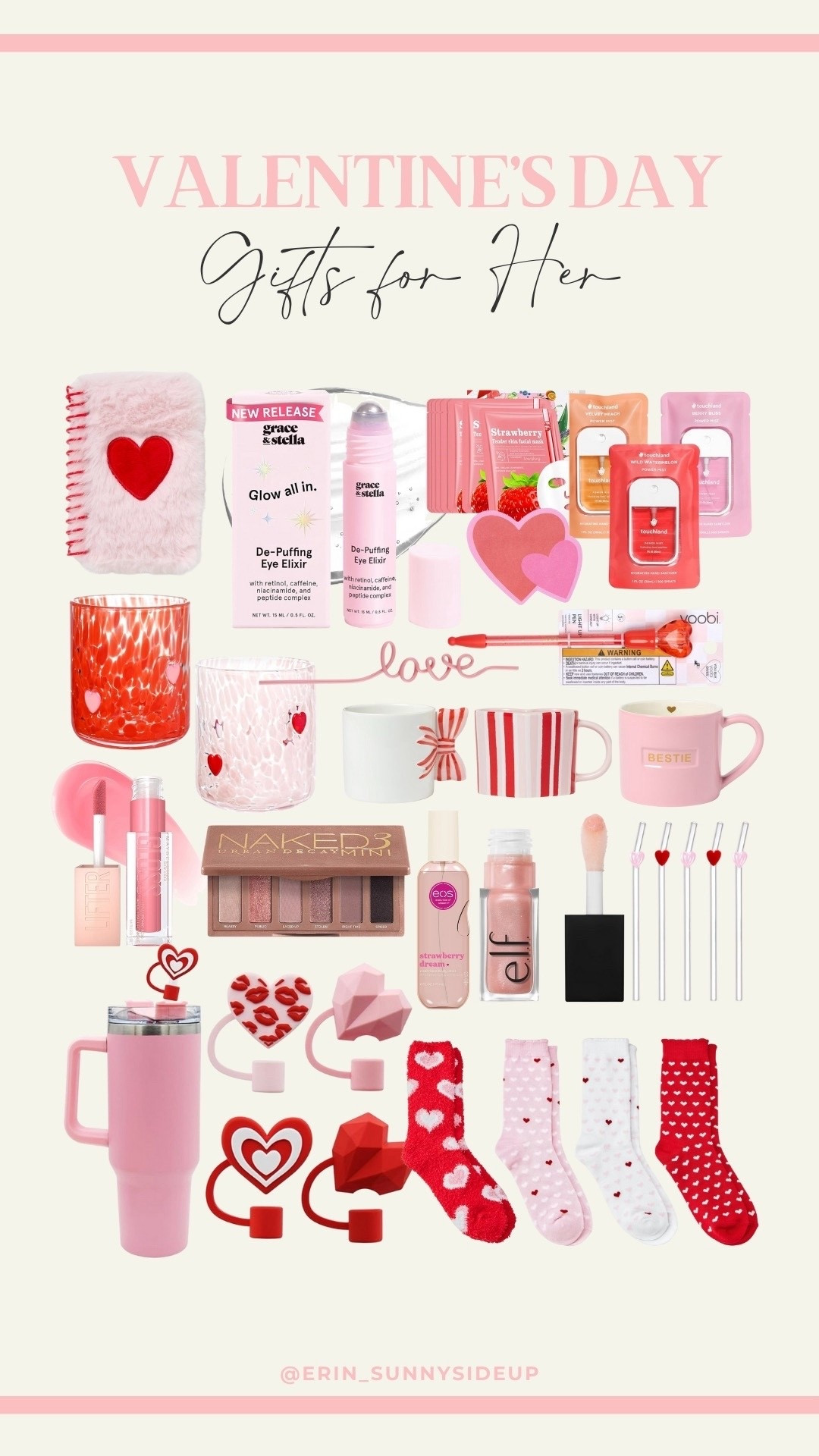 Everything I purchased to create Galentine’s gifts for my friends! 💝 