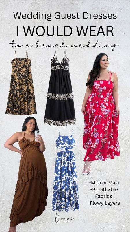 Wedding guest dresses I would wear to a beach wedding! 🥂 Midsize Fashion | Wedding Guest Outfit | Wedding Guest Dress | Summer Outfit | Beach Dresses

#LTKMidsize #LTKWedding #LTKTravel