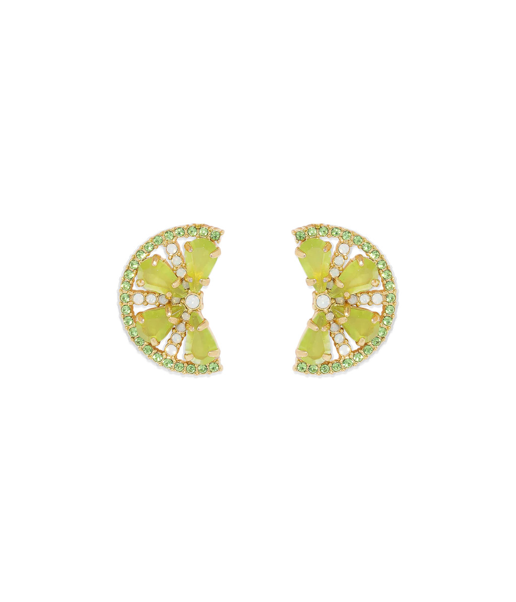 Lime Slice Studs in Lime Green | Over The Moon