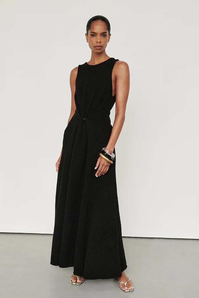 SUE BLACK KNIT MAXI DRESS | DISSH