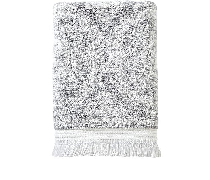 SKL Home Carrick Medallion 100% Turkish Cotton Bath Towel, 28" x 54", Gray | Amazon (US)