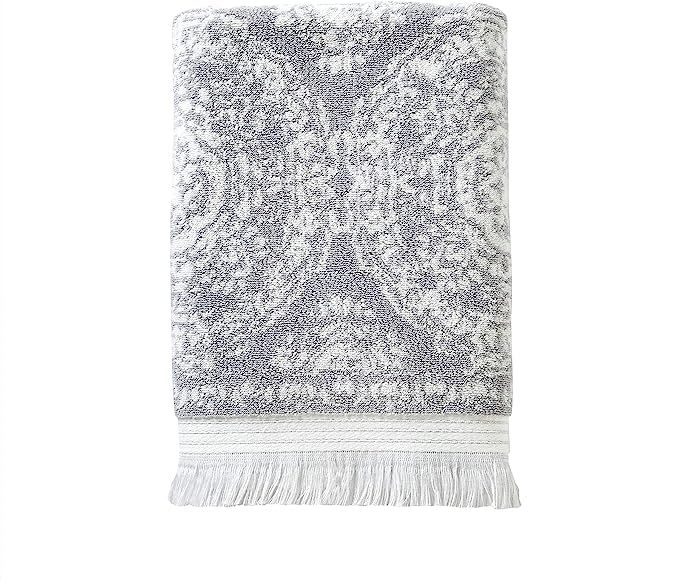 SKL Home Carrick Medallion 100% Turkish Cotton Bath Towel, 28" x 54", Gray | Amazon (US)