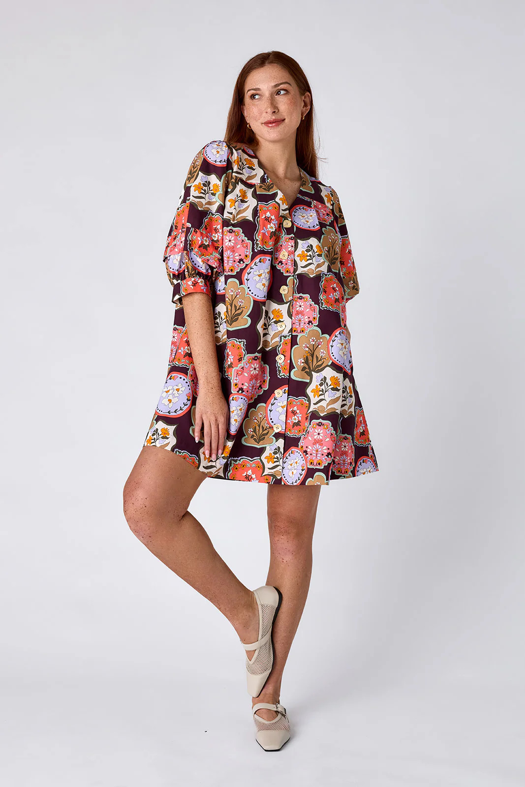 Lennie Dress in Stamp Collection | CROSBY by Mollie Burch | CROSBY by Mollie Burch