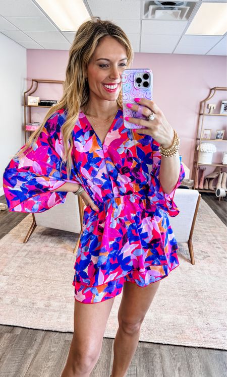 Obsessed with the beautiful colors in this romper. #PinkLily #Romper #SummerStyle.

Be sure TORIG20 for discount

#LTKsalealert #LTKstyletip #LTKfindsunder50