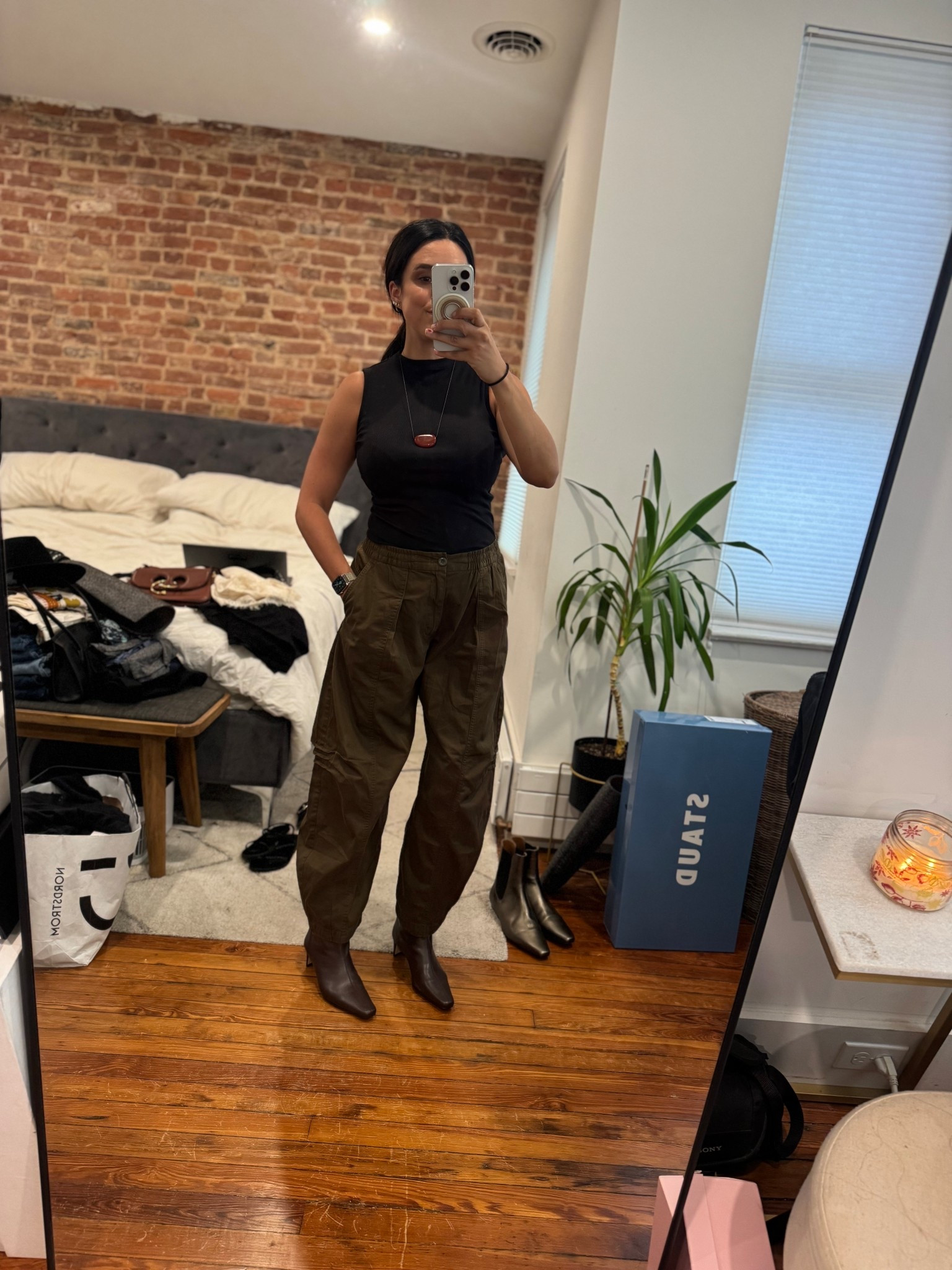 How cute for fall!? 

S in top 
S in pants
Boots run tts 

#LTKShoeCrush #LTKSaleAlert