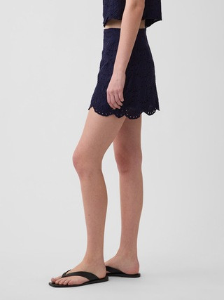 Eyelet Mini Skort | Gap (US)