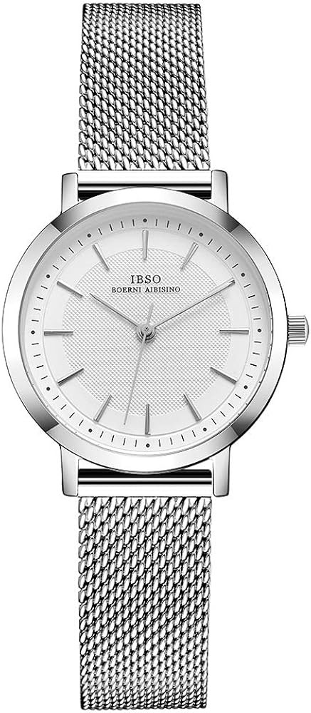 IBSO BOERNI AIBISINO Women Stainless Steel Band Watches Ladies Quartz Wristwatches Waterproof Mes... | Amazon (US)