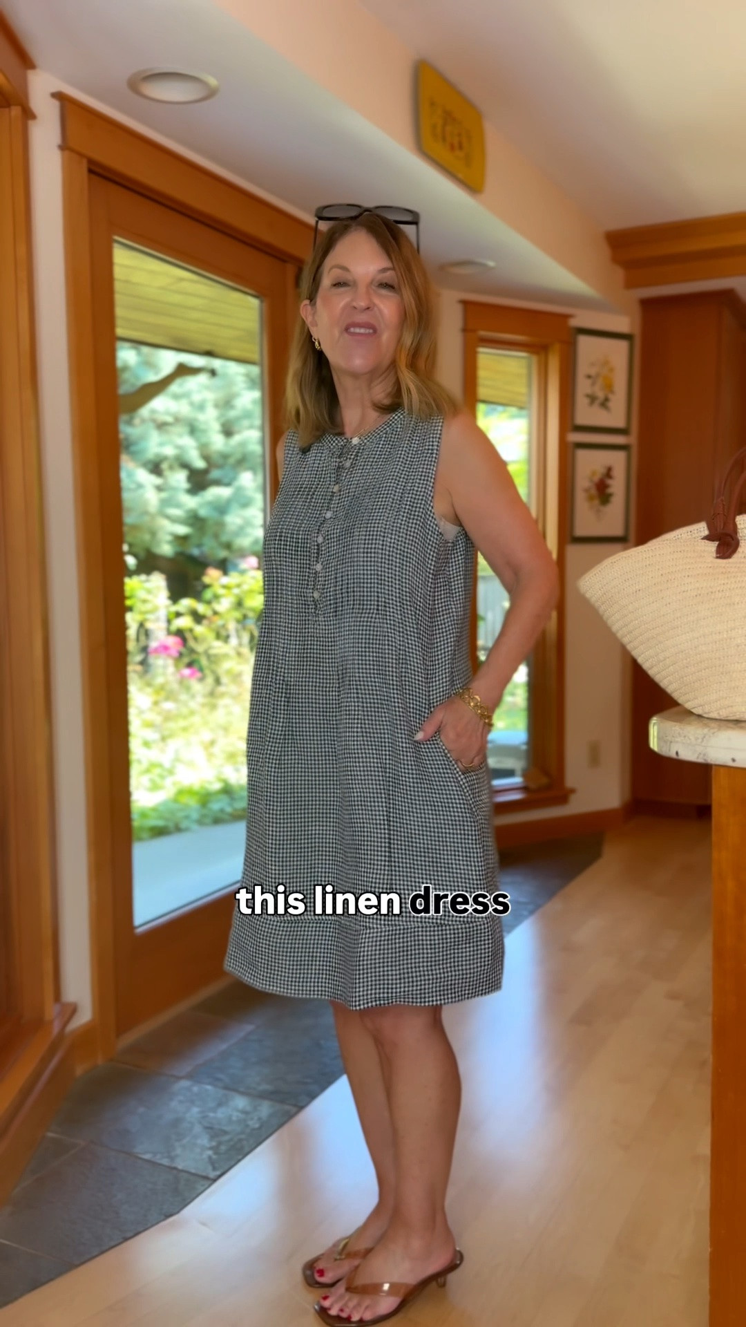 An adorable linen dress for summer.  It fits tts. I usually wear size XS, but in this dress I'm wearing a size small. I like a roomier (and longer) dress. I'm 5’2”. 

#stylishsandy

#LTKSeasonal #LTKPetite #LTKMidsize