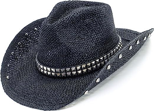 Old Stone Straw Cowboy Cowgirl Hat for Men/Women Unisex Summer Winter Wide Brim Sun Hat Dallas We... | Amazon (US)