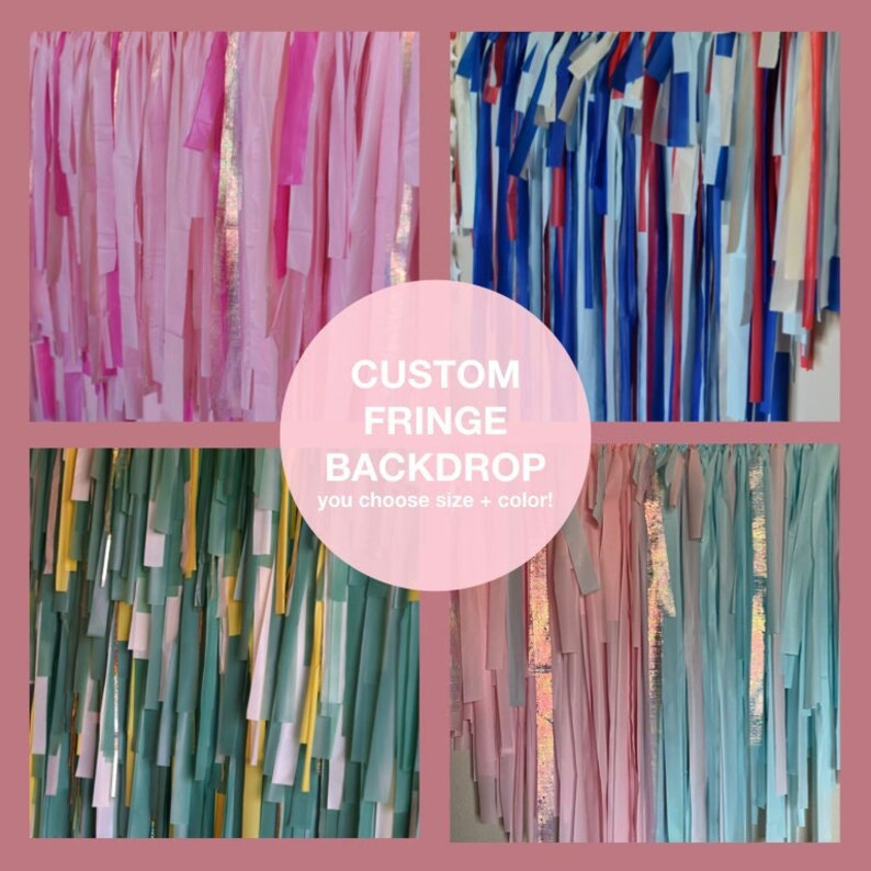 Custom Fringe Backdrop, Custom Streamer Wall, Streamer Garland | Etsy (US)