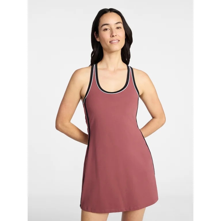 Avia Women's Contrast Binding Dress, Sizes 1X-4X | Walmart (US)