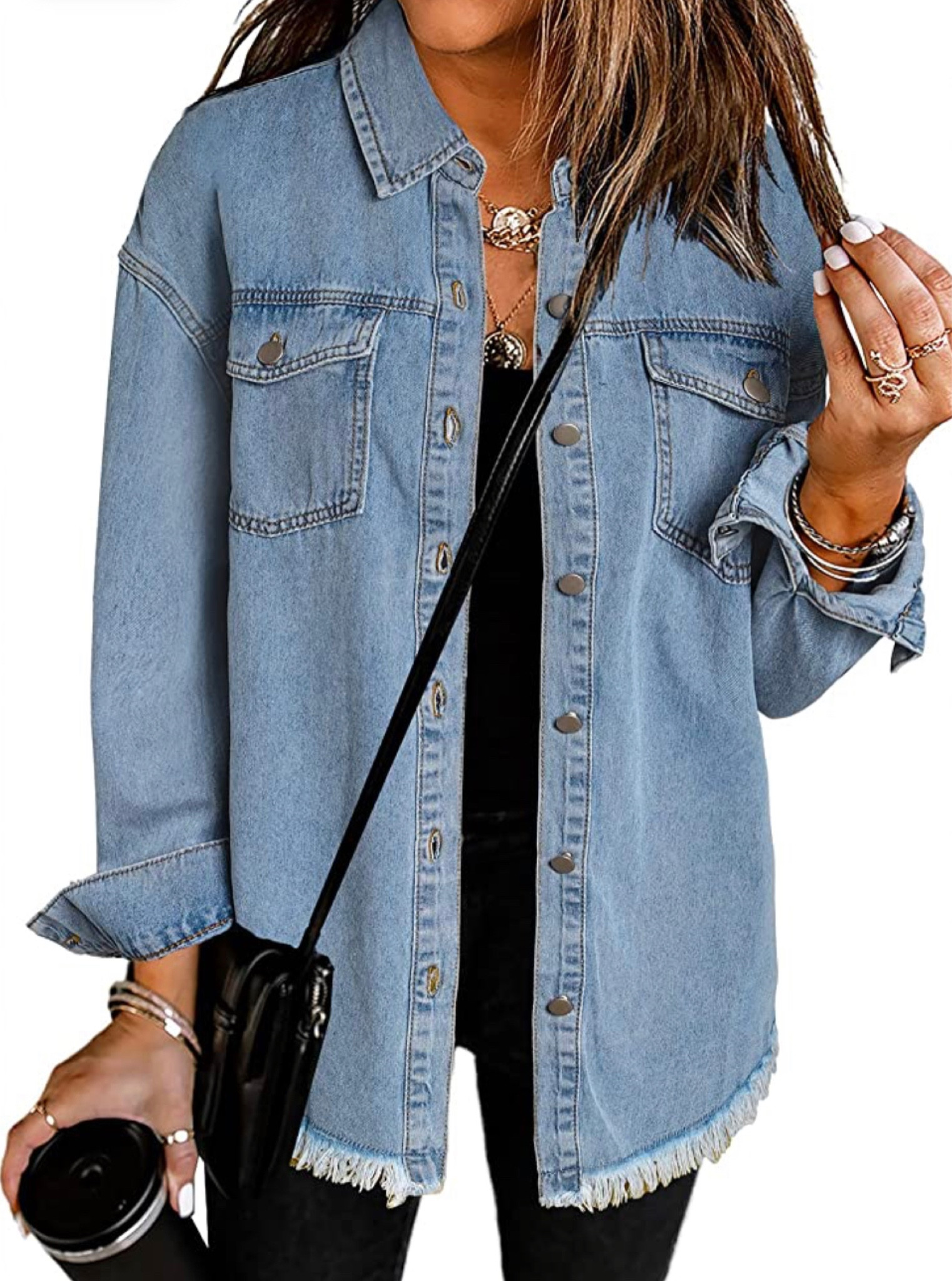 26% off 🎉

Dokotoo Women's Oversized Denim Jacket Casual Long Boyfriend Distresse Jean Jacket Autumn Spring summer blue Jean raw hem country concert outfit idea Nashville vacation clothes fashion style

#LTKsalealert #LTKFind #LTKunder50