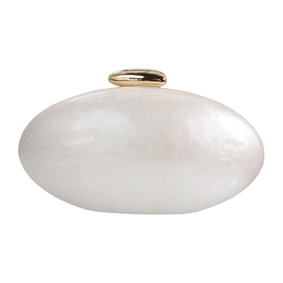 DEBIMY Shell Acrylic Evening Clutch Purse for Women Egg Shape Acrylic Handbags Oval Wedding Party... | Amazon (CA)