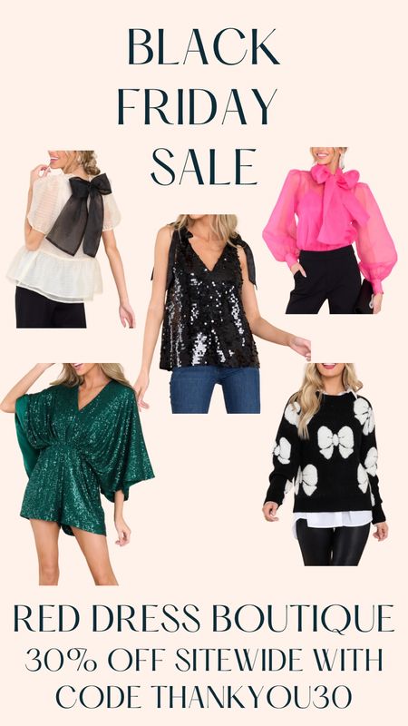 This site never has sales! So many cute party and holiday party styles. Bows, glitter, sequins, sparkles, tulle, peplum, sweaters, dresses, rompers, jumpsuits, New Year’s Eve, Christmas, Hanukkah 

#LTKSeasonal #LTKGiftGuide #LTKHoliday