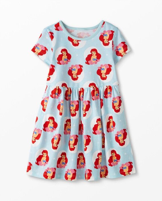Disney Princess Print Knit Dress - Size 8 - Ariel - Hanna Andersson | Hanna Andersson