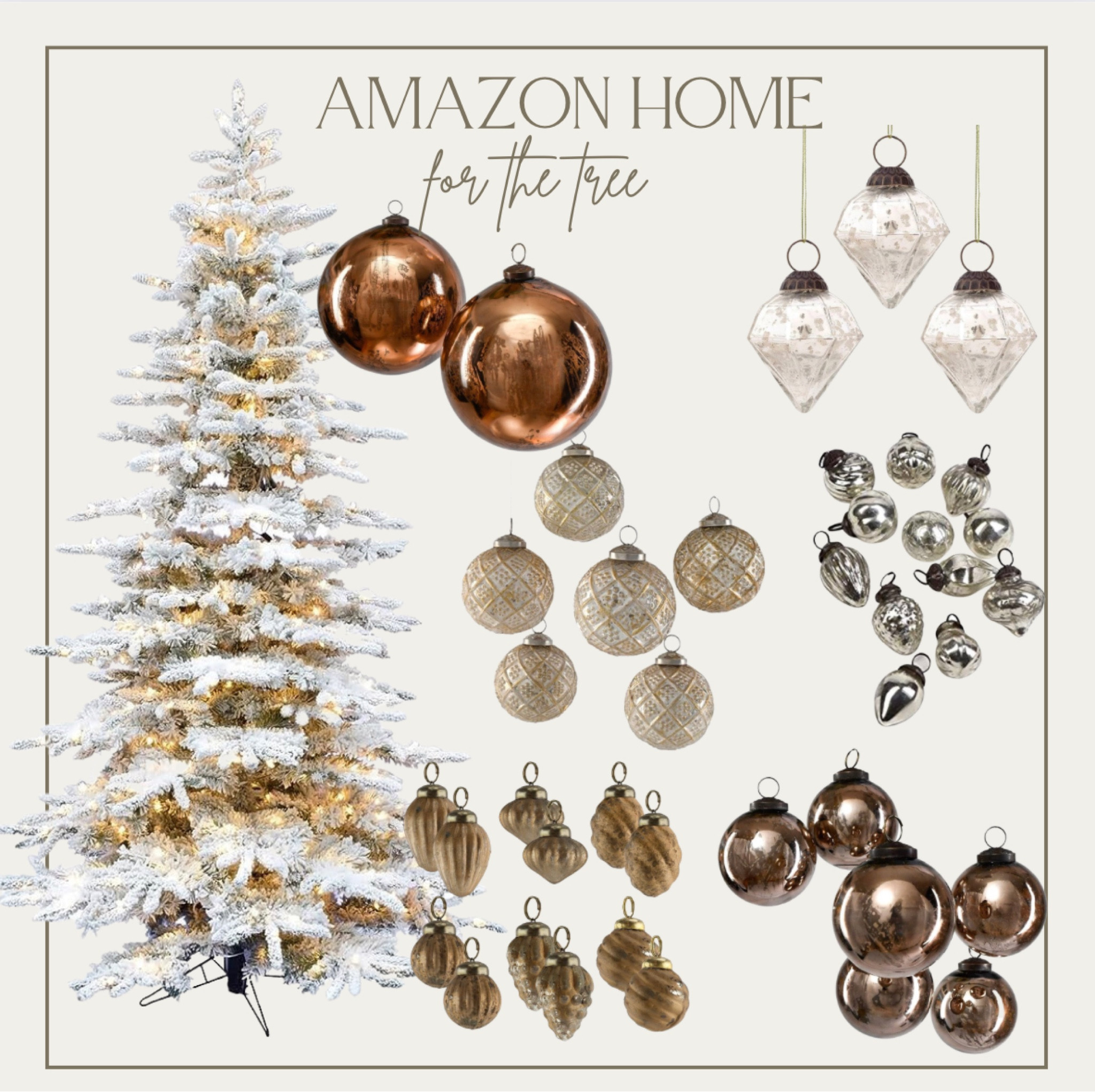 Amazon home Christmas
Holiday decor
Christmas decor
Christmas tree
Mercury glass ornaments
Flocked tree
Amazon Holiday

#LTKSeasonal #LTKHoliday #LTKhome