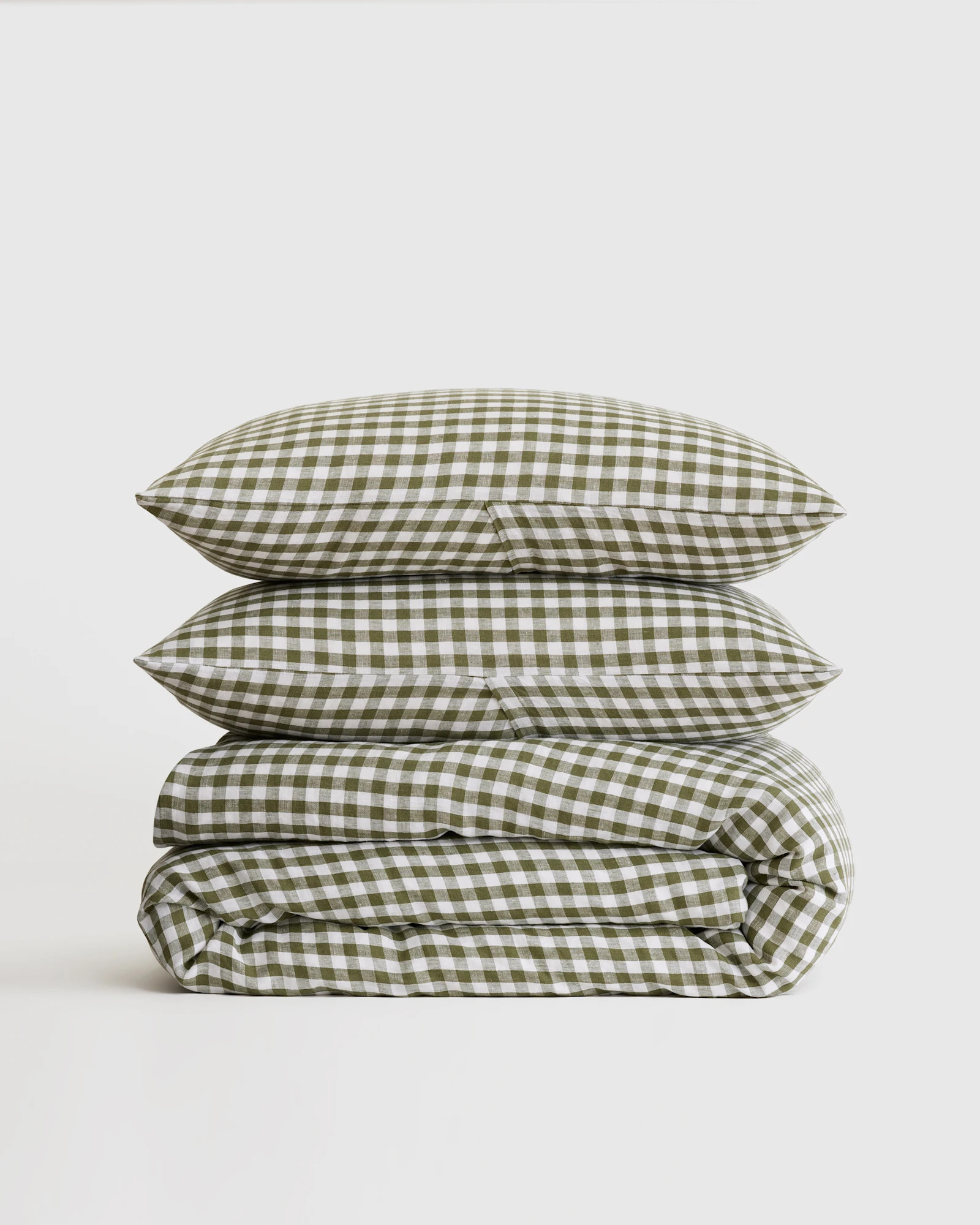 European Linen Gingham Duvet Cover Set | Quince