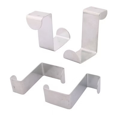 Unique Bargains Home Clothes Hat Cap Stainless Steel Door Hanger Silver Tone 4 Pcs | Target